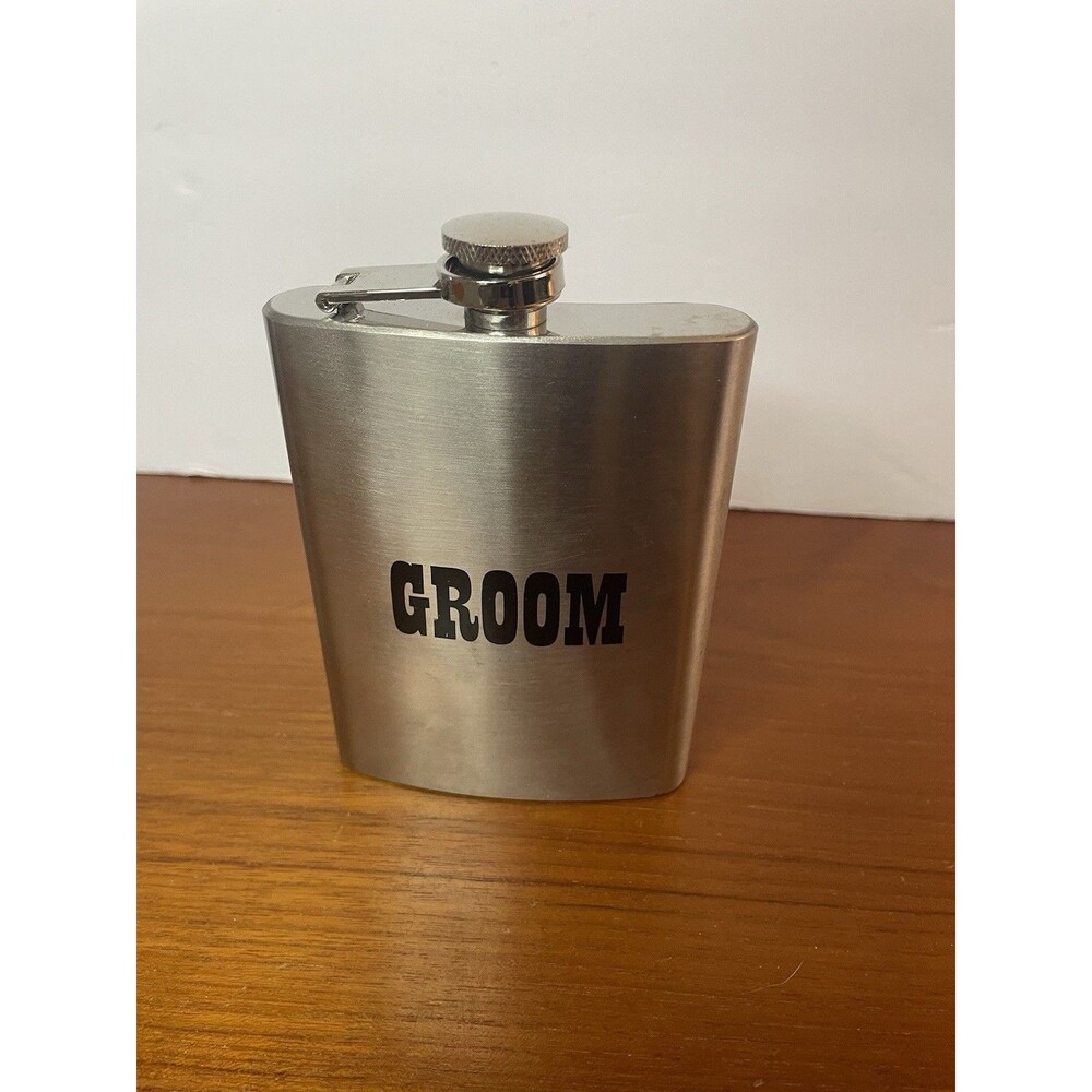 GROOM 8oz Stainless Steel Flask 5”